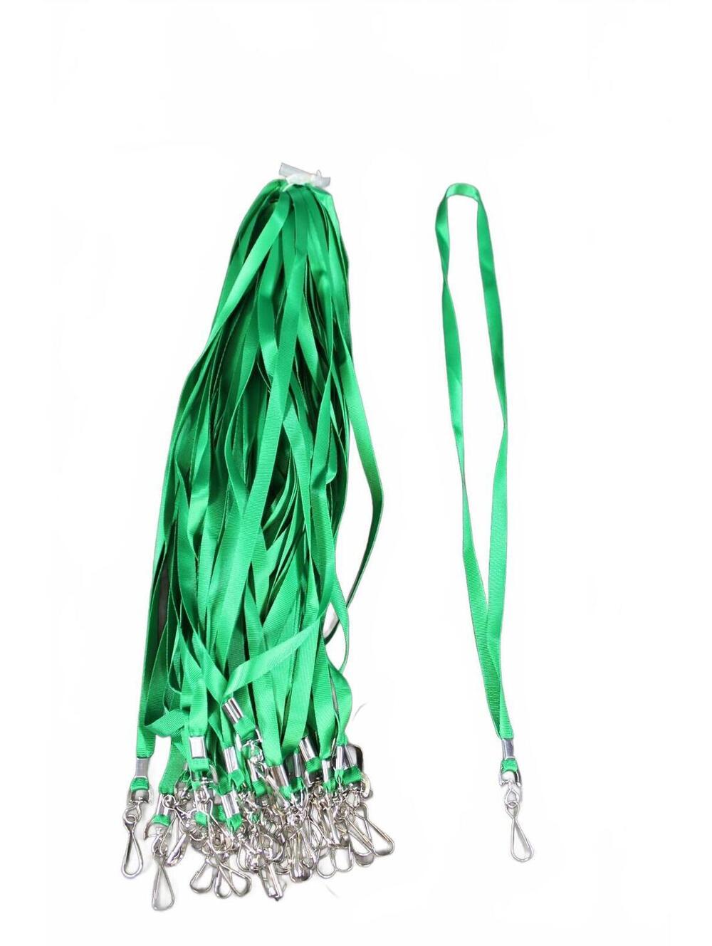 50pc Bulk Green Lanyards Swivel Hook Event Office Supply